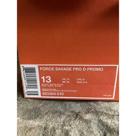 Nike Force Savage Pro D Football Cleats Black Mens Size 13 923304-010 New